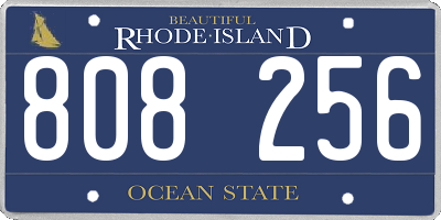 RI license plate 808256