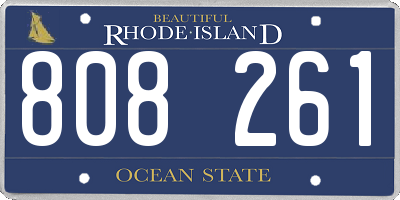 RI license plate 808261