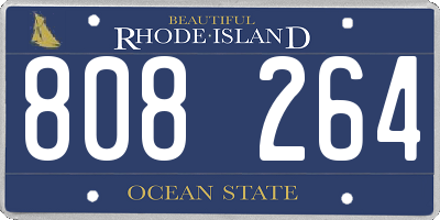RI license plate 808264