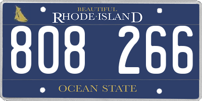 RI license plate 808266