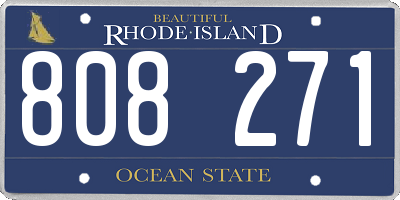 RI license plate 808271