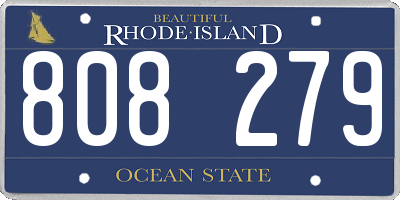 RI license plate 808279