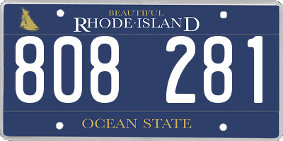 RI license plate 808281