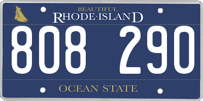 RI license plate 808290
