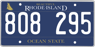 RI license plate 808295