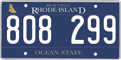 RI license plate 808299