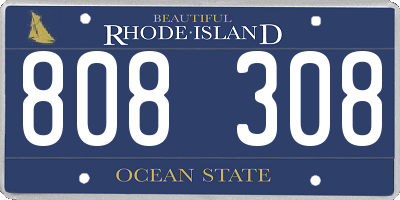 RI license plate 808308