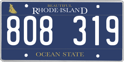 RI license plate 808319