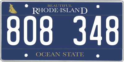 RI license plate 808348