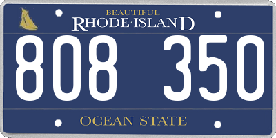 RI license plate 808350