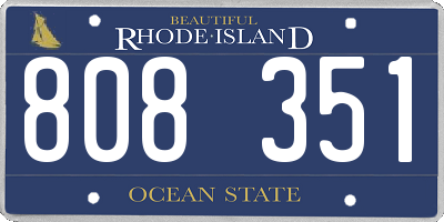 RI license plate 808351