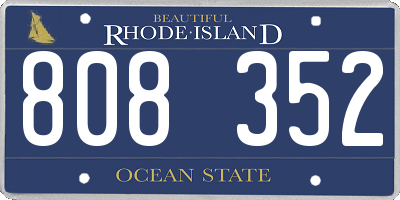 RI license plate 808352