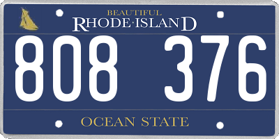 RI license plate 808376