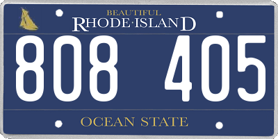 RI license plate 808405