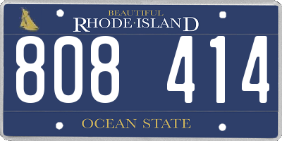RI license plate 808414