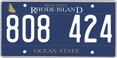 RI license plate 808424
