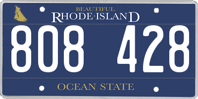 RI license plate 808428