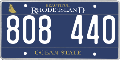 RI license plate 808440