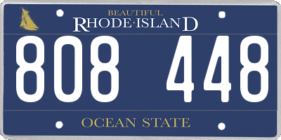 RI license plate 808448