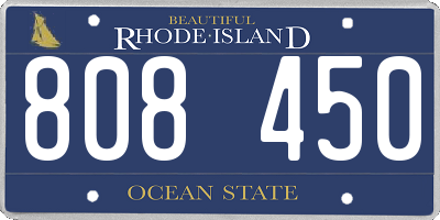 RI license plate 808450