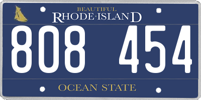 RI license plate 808454