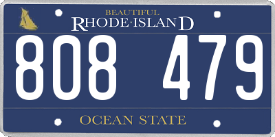 RI license plate 808479