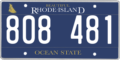 RI license plate 808481