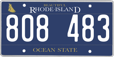 RI license plate 808483