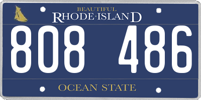 RI license plate 808486