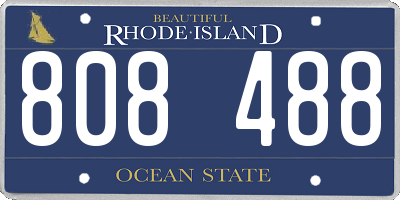 RI license plate 808488