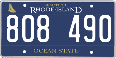 RI license plate 808490
