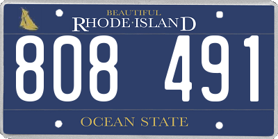 RI license plate 808491