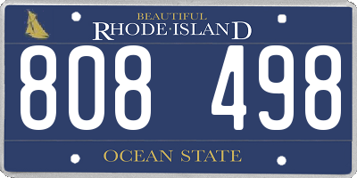 RI license plate 808498