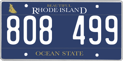 RI license plate 808499