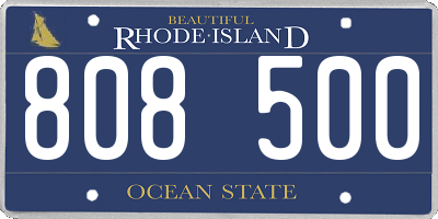 RI license plate 808500