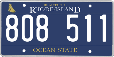 RI license plate 808511