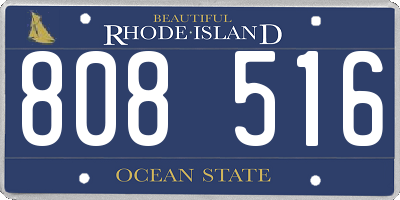 RI license plate 808516