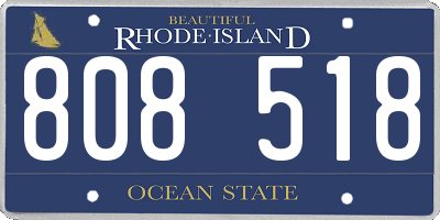 RI license plate 808518