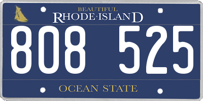 RI license plate 808525