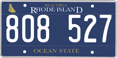 RI license plate 808527
