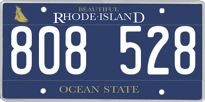 RI license plate 808528