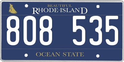 RI license plate 808535