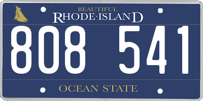 RI license plate 808541
