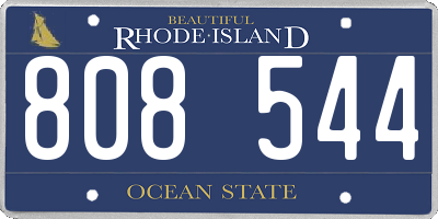 RI license plate 808544
