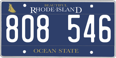 RI license plate 808546
