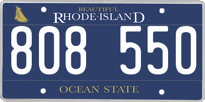 RI license plate 808550