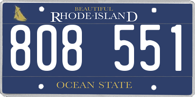 RI license plate 808551