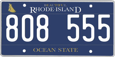 RI license plate 808555