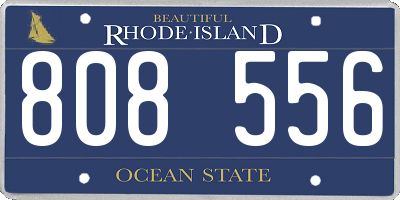 RI license plate 808556