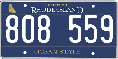 RI license plate 808559